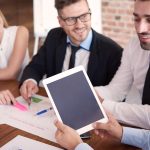 Data presented on digital tablet